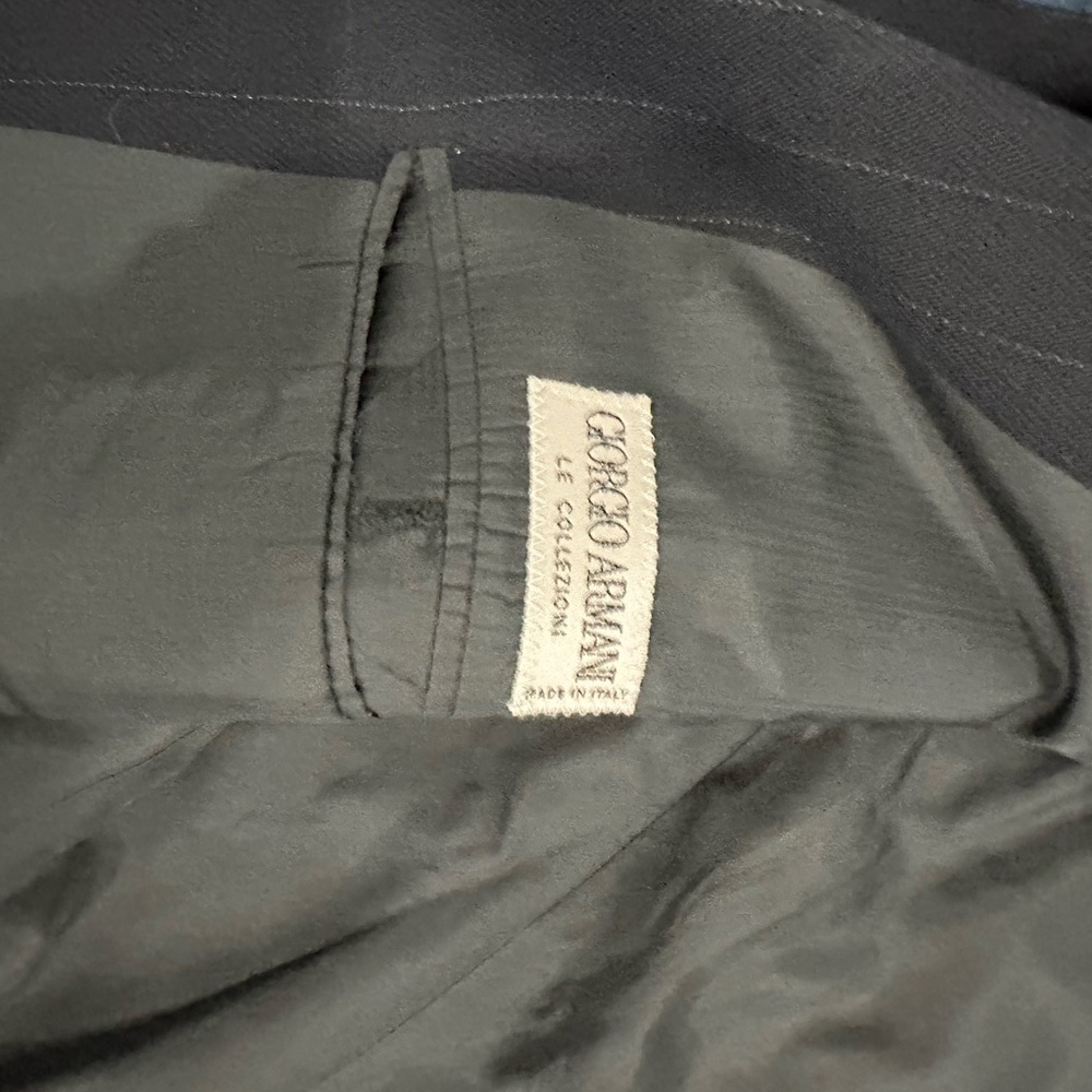 Giorgio Armani Black Pinstripe Suit Jacket - Picture 7 of 7